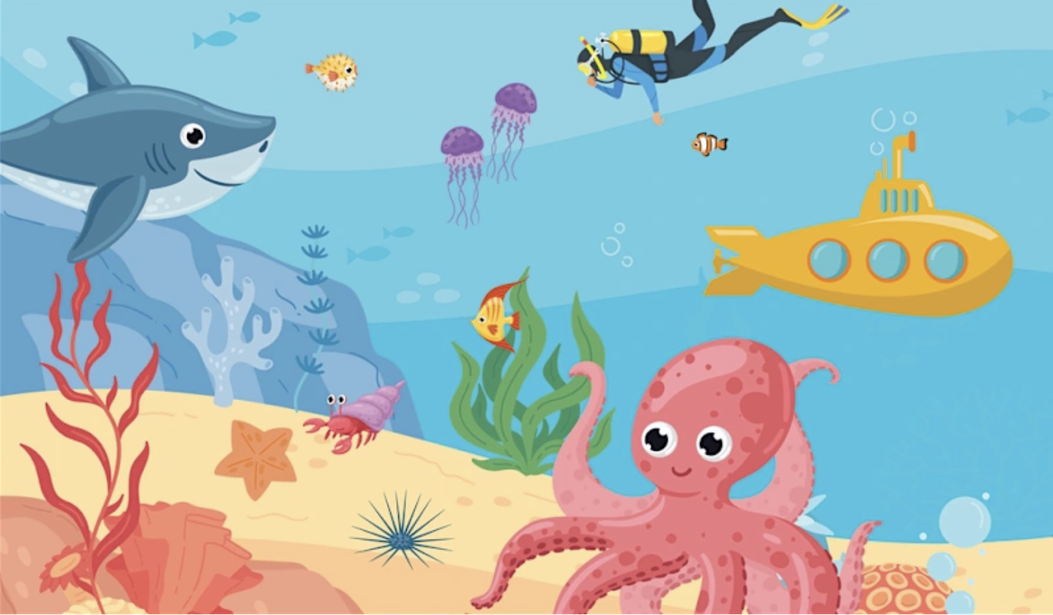 Under the Sea fish and plants